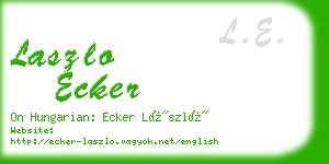 laszlo ecker business card